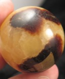 Golden Septarian Calcite Sphere