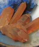 5 Tangerine Quartz Crystals