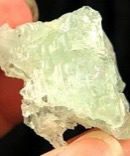 Mint Green Rare Etched Solution Aquamarine Crystal